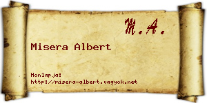 Misera Albert névjegykártya